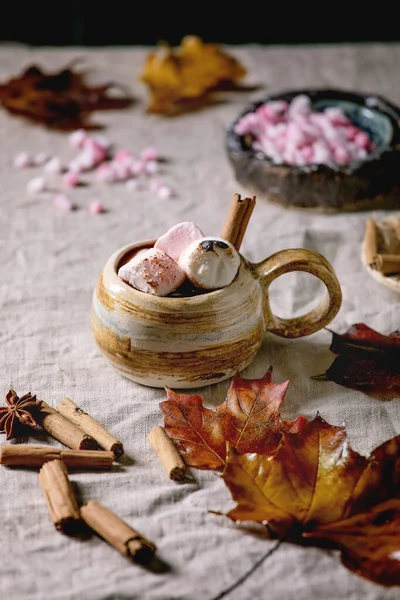 Hot chocolate with marshmallow — Stock Photo, Image