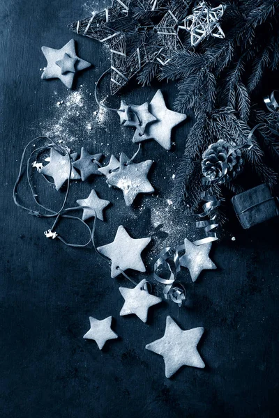 Stjärnan formen socker julkakor — Stockfoto