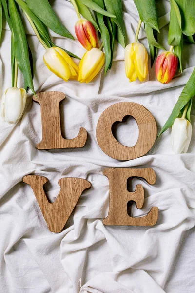Wooden letters LOVE — Stock Photo, Image