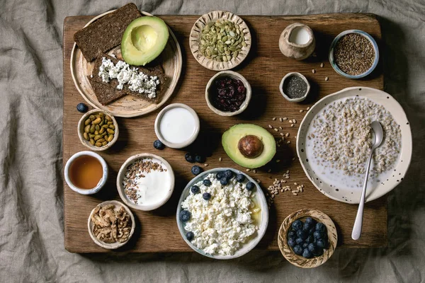 Healthy breakfast variety — Stock Photo, Image