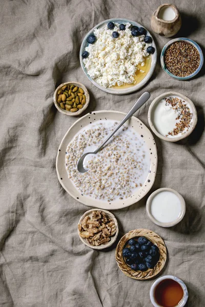 様々 な健康的な朝食 — ストック写真