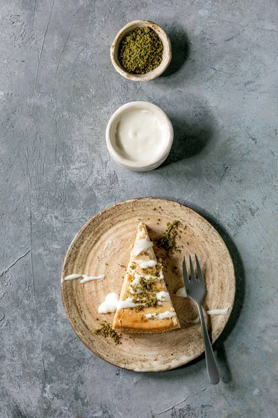 Pedazo de tarta de queso — Foto de Stock