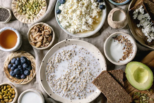 Hälsosam frukost utbud — Stockfoto