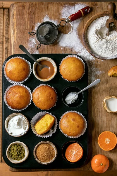 Citrus oranges muffins — 스톡 사진