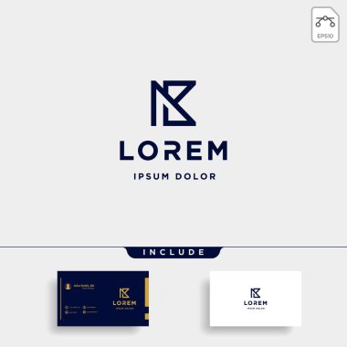 Harf Ab Ar Ak Monogram Logo Tasarımı Asgari Simge