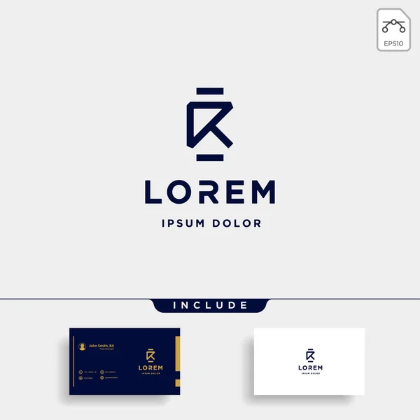 Carta R Monograma Logo Design Ícone mínimo —  Vetores de Stock