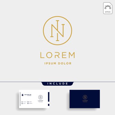 Monogram Logo Tasarımı Minimal Simge de N Ni Harfi