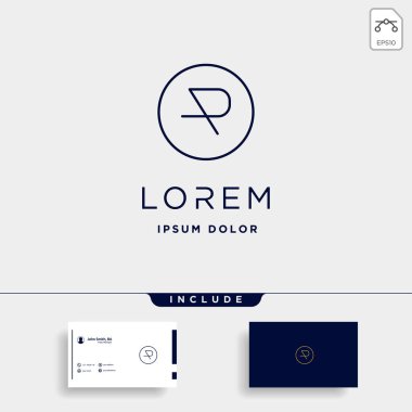 Mektup Ap Ar R Monogram Logo Tasarım Minimal