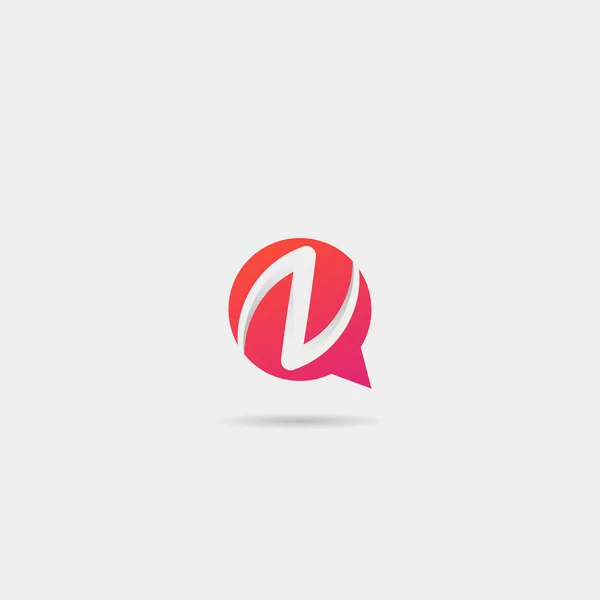 Brief n Chat Logo Vorlage Vektor Design — Stockvektor