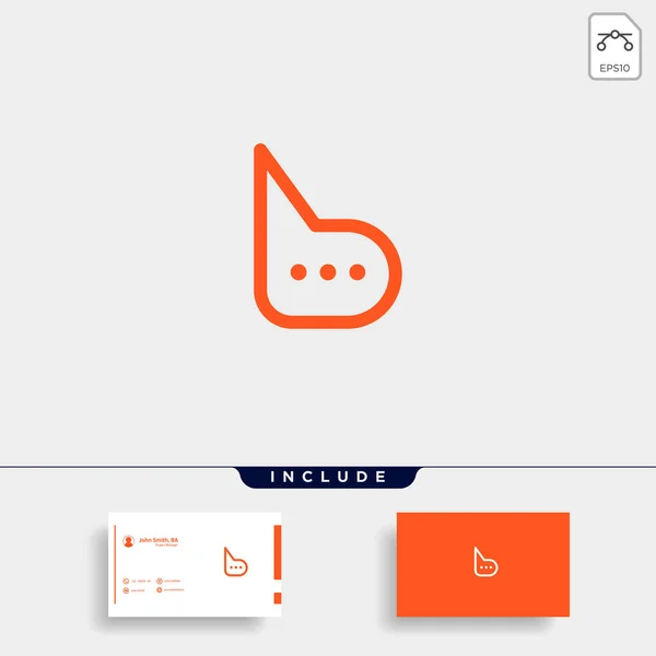 Brief b Chat Talk Logo Vorlage Vektor Design — Stockvektor