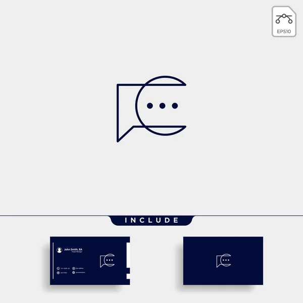 List C Chat Talk Projekt wektora szablonu Logo — Wektor stockowy