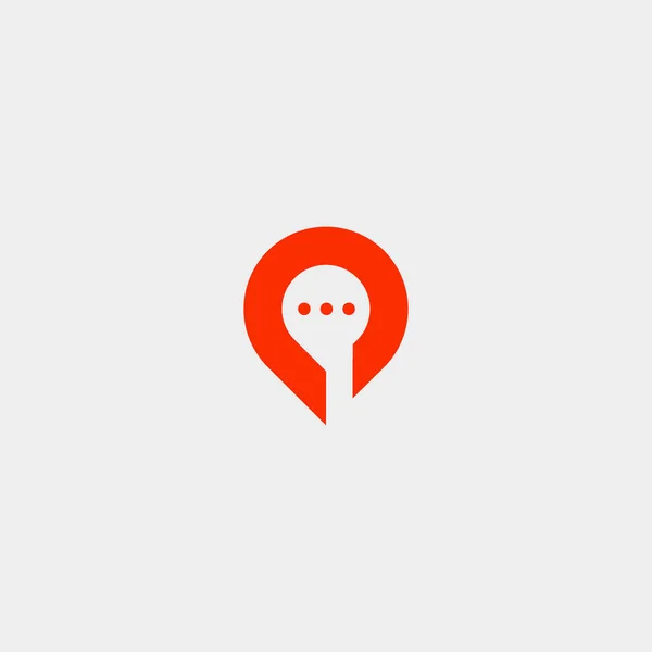Χάρτης τοποθεσίας Σχεδιασμός προτύπου Chat Vector Logo — Διανυσματικό Αρχείο
