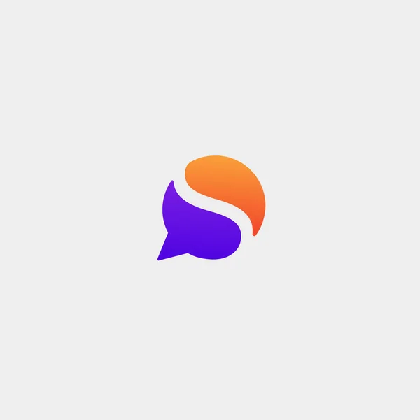 Brief s Chat Vektor Vorlage Logo Design — Stockvektor