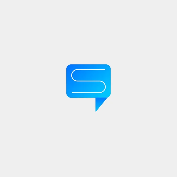 Lettera S Design logo modello vettoriale Chat — Vettoriale Stock