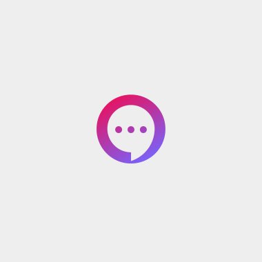 Sohbet Konuşması Logosu Tasarımı Basit Vektör İllüstrasyonu