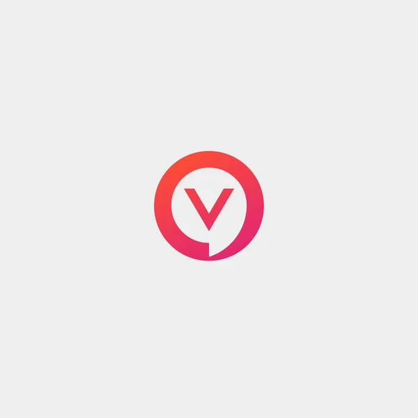 Carta V Chat Logo Design Template Vector — Vetor de Stock