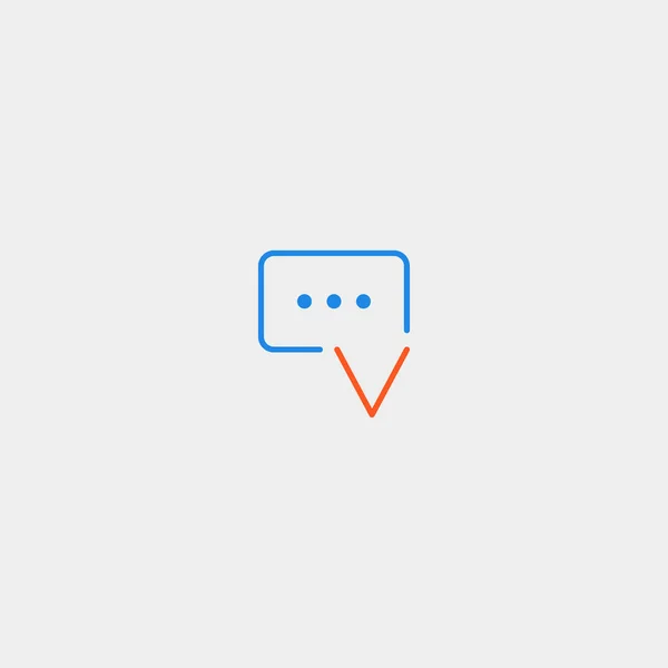 Lettera V Chat Logo Design Template Vector — Vettoriale Stock