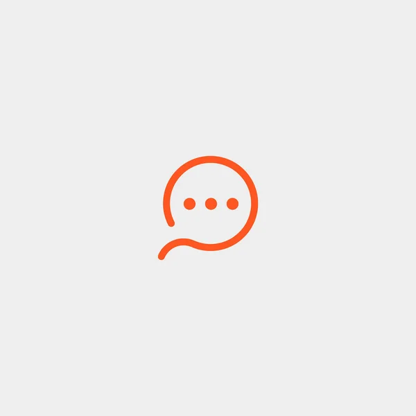 Conversa de bate-papo Logo Design Simple Vector Illustration — Vetor de Stock