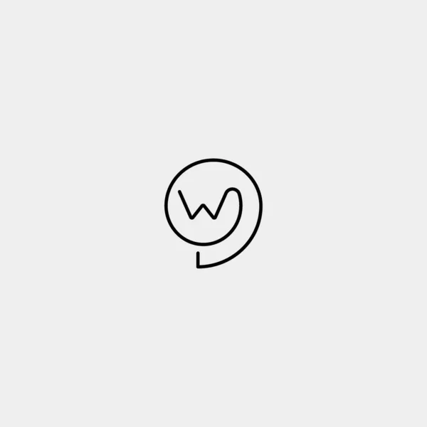 Harfi Sohbet Logosu Tasarımı Şablon Vektörü Illüstrasyonu — Stok Vektör