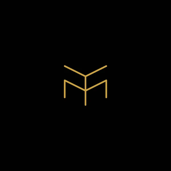 List YM MY M Monogram Logo Design Minimalne — Wektor stockowy