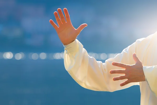 Tai chi chuan händer — Stockfoto