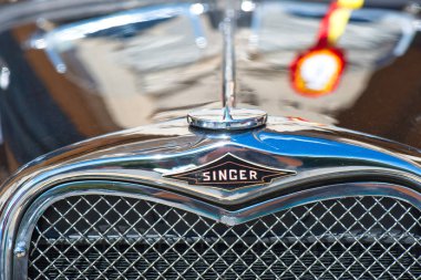 San Pellegrino Terme, Italy - July 16, 2017: Vintage classic car clipart