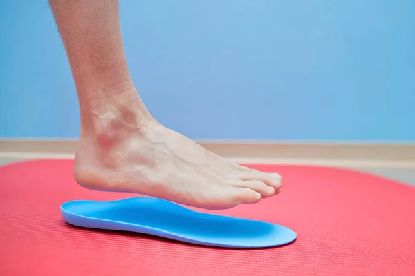 Foot on orthopedic insoles medical foot correction — Stock Photo, Image