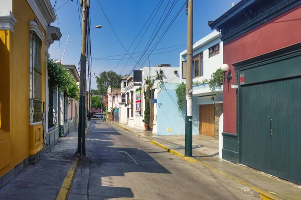 Färgglada Hus Barranco Distriktet Lima Peru — Stockfoto