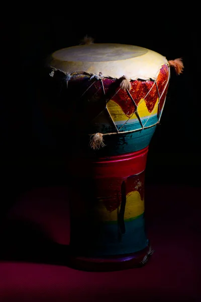 Percussão Africana Sobre Fundo Preto — Fotografia de Stock