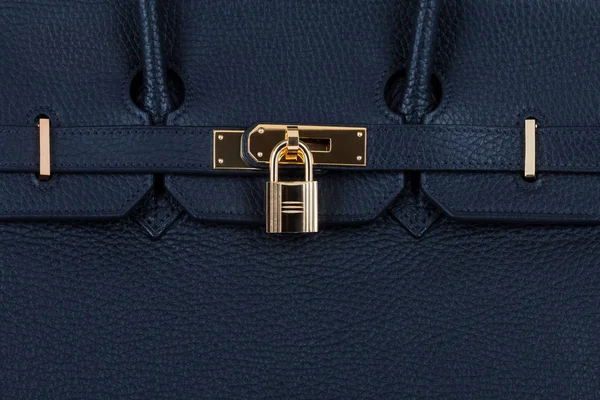 Closeup view of blue female handbag — Stock Photo, Image