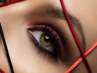 Closeup moda portre genç kadın