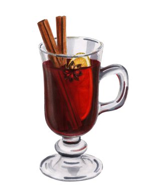 El cam mulled şarap ile çekilmiş