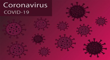 Coronavirus nov-19 konseptinin çizimleri. Çin 'den gelen komplikasyonları olan bir virüs..