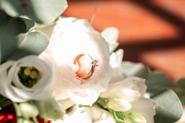 Düğün buketinin ayrıntıları .