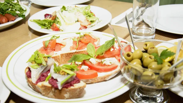 Platos Comida Restaurante — Foto de Stock