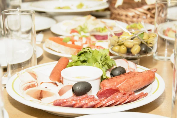 Platos Comida Restaurante — Foto de Stock