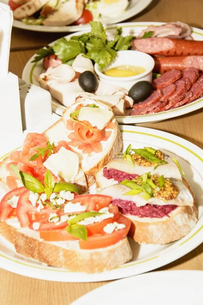 Platos Comida Restaurante — Foto de Stock