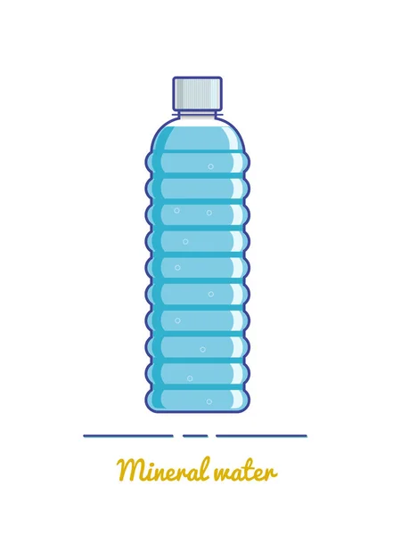 Plastic Fles Met Mineraalwater — Stockvector