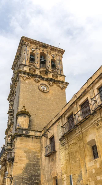 Torre de sino do Mudejar Iglesia de Santa Maria — Fotografia de Stock