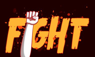 sıkılı yumruk vektör çizim