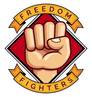 sıkılı yumruk vektör çizim