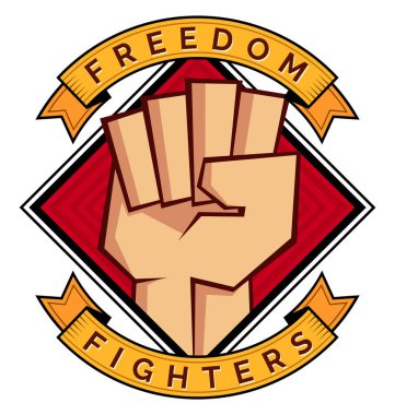 sıkılı yumruk vektör çizim