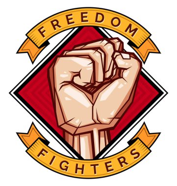 sıkılı yumruk vektör çizim