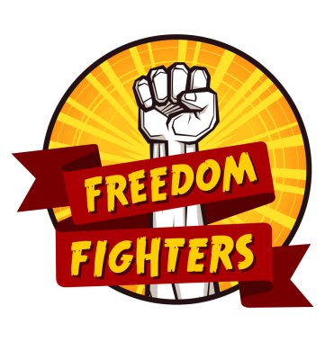 sıkılı yumruk vektör çizim