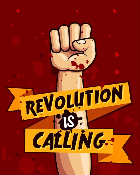 Raised protest arm fist with fight for your rights caption vector