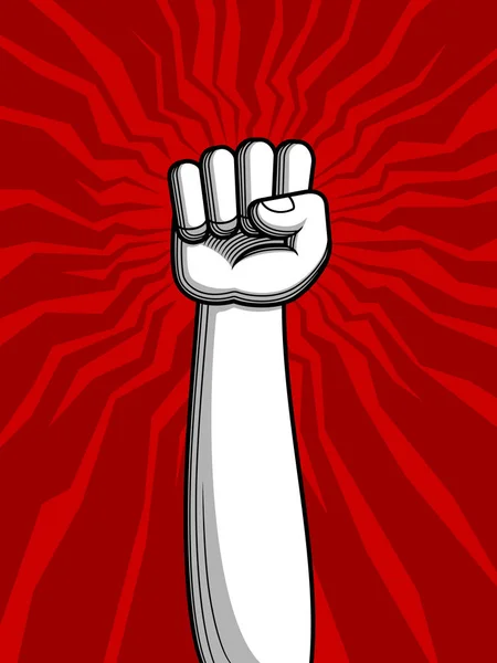 Clenched fist vector illustration — Stock Vector