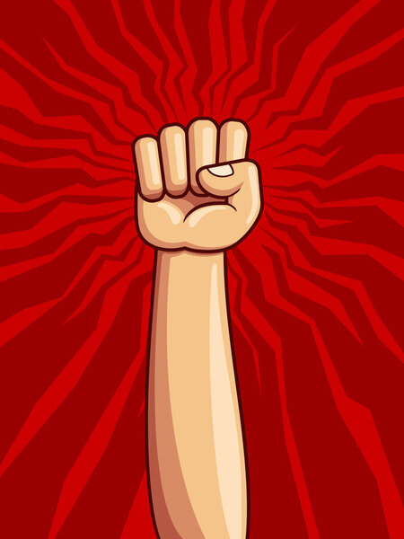 clenched fist vector illustration