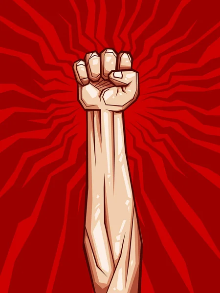 Clenched fist vector illustration — Stock Vector