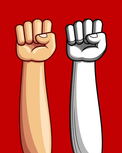 Clenched fist vector illustration — Stock Vector