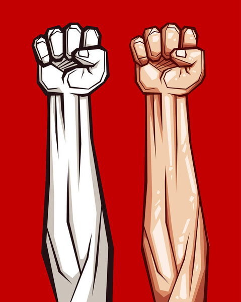 clenched fist vector illustration